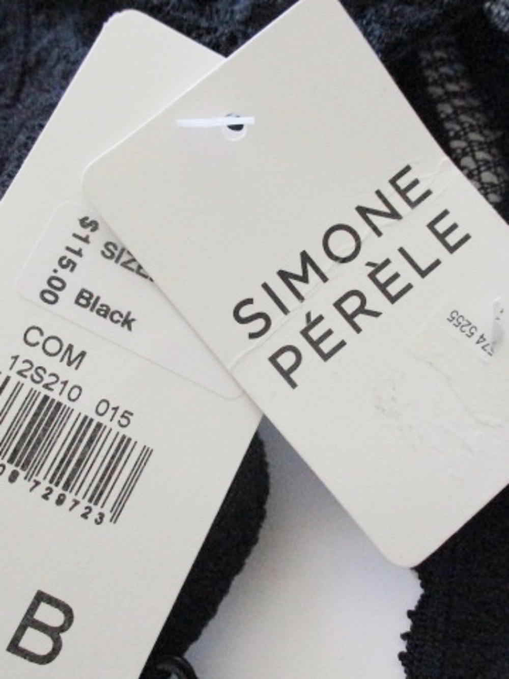 SIMONE PERELE - Comete Wireless Triangle Black Bra - 34B